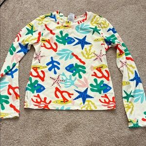 Hanna Andersson Colorful Sea Life Swim Shirt